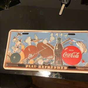 Vintage Coca-Cola License Plate